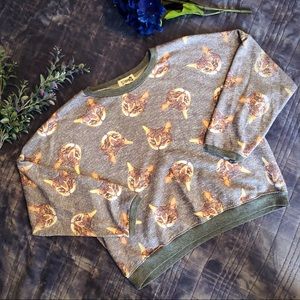 Kitty Cropped Sweatshirt